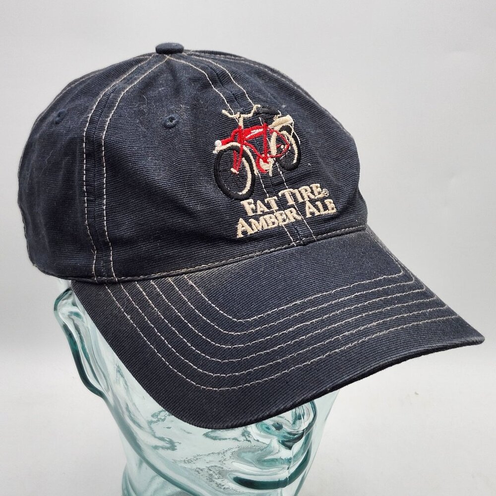 Fat Tire Amber Ale Embroidered Baseball Cap New Belgium Brewing Co Navy Blue